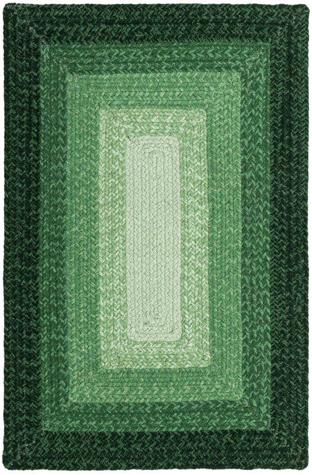 Detail image of 2' x 3' 1 Handmade Hand Braided Wool Rug