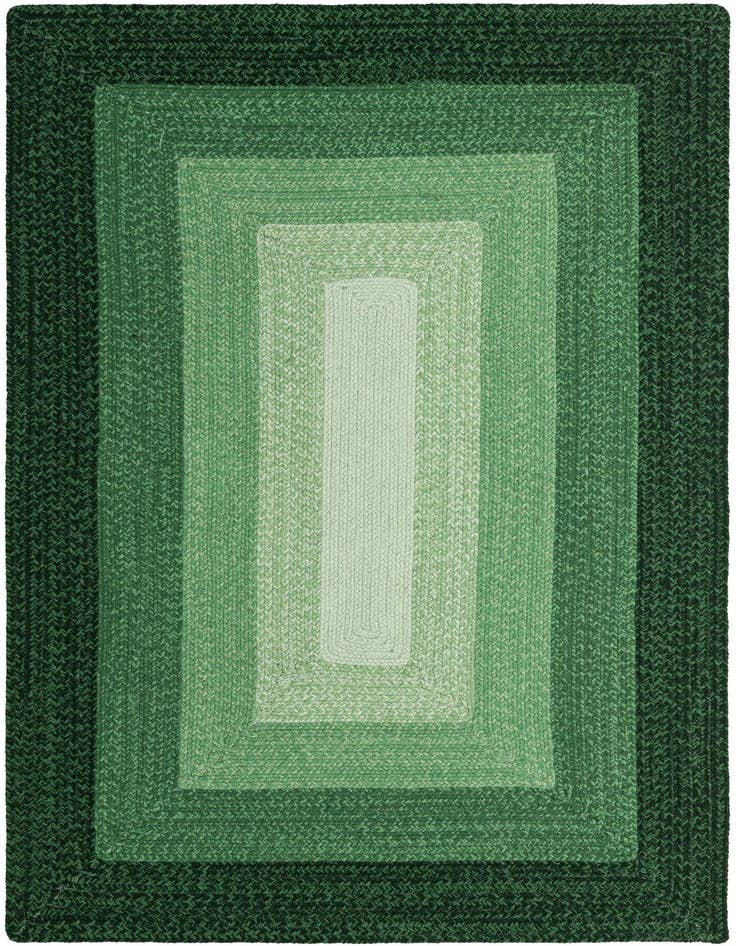 Detail image of 4' 1 x 6' 1  Hand Hand Braided Wool Rug