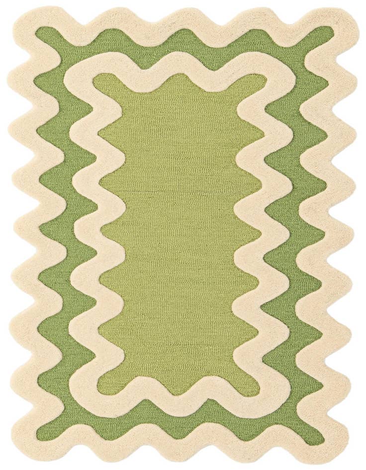 Detail image of 3' 1 x 5' 3 Happy Rugs Wiggles Wool