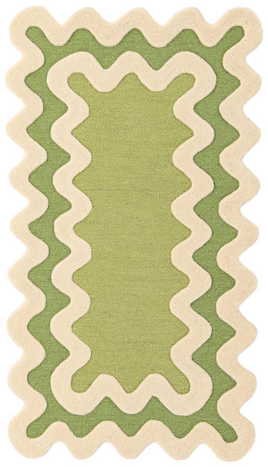 Detail image of 3' 1 x 5' 3 Happy Rugs Wiggles Wool