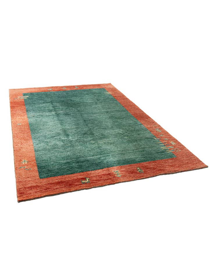 Detail image of 6' 9 x 10' Hand Knotted Indo Gabbeh Wool Rug