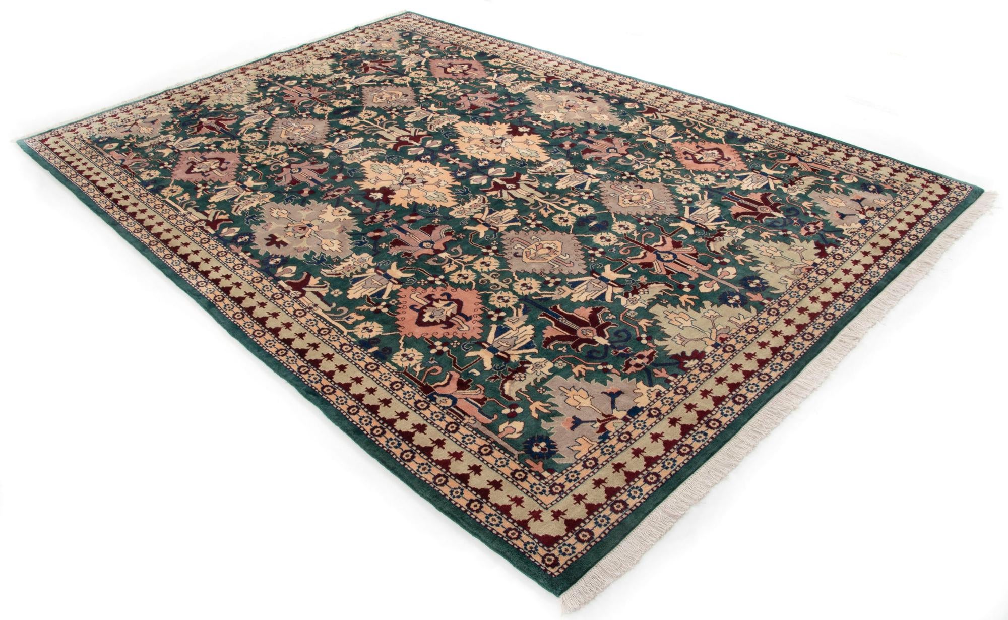 8' 3 x 11' 9 Hand Knotted Indo Tabriz Wool Rug