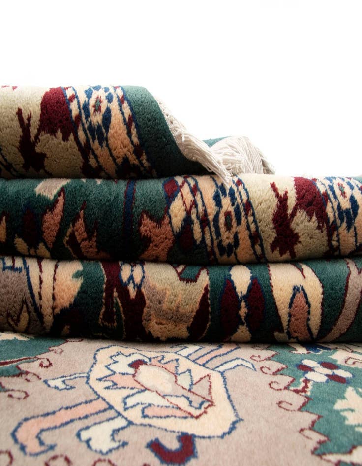 Detail image of 8' 3 x 11' 9  Hand Knotted Indo Tabriz Wool Rug