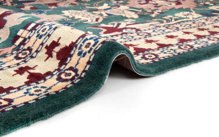 Detail image of 8' 3 x 11' 9 Hand Knotted Indo Tabriz Wool Rug