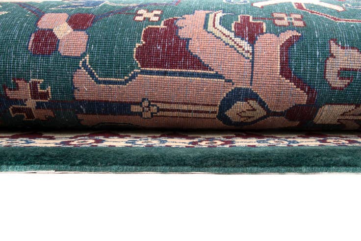 Detail image of 8' 3 x 11' 9 Hand Knotted Indo Tabriz Wool Rug