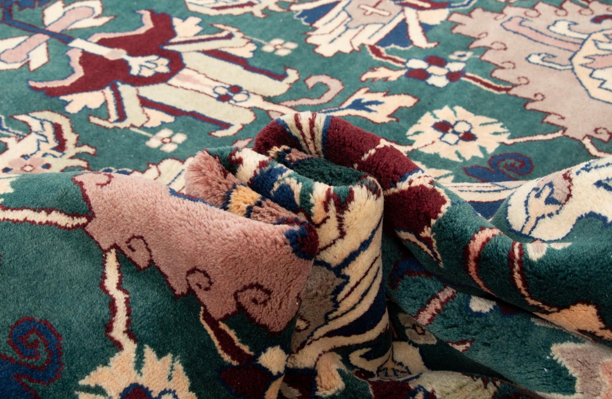 8' 3 x 11' 9 Hand Knotted Indo Tabriz Wool Rug