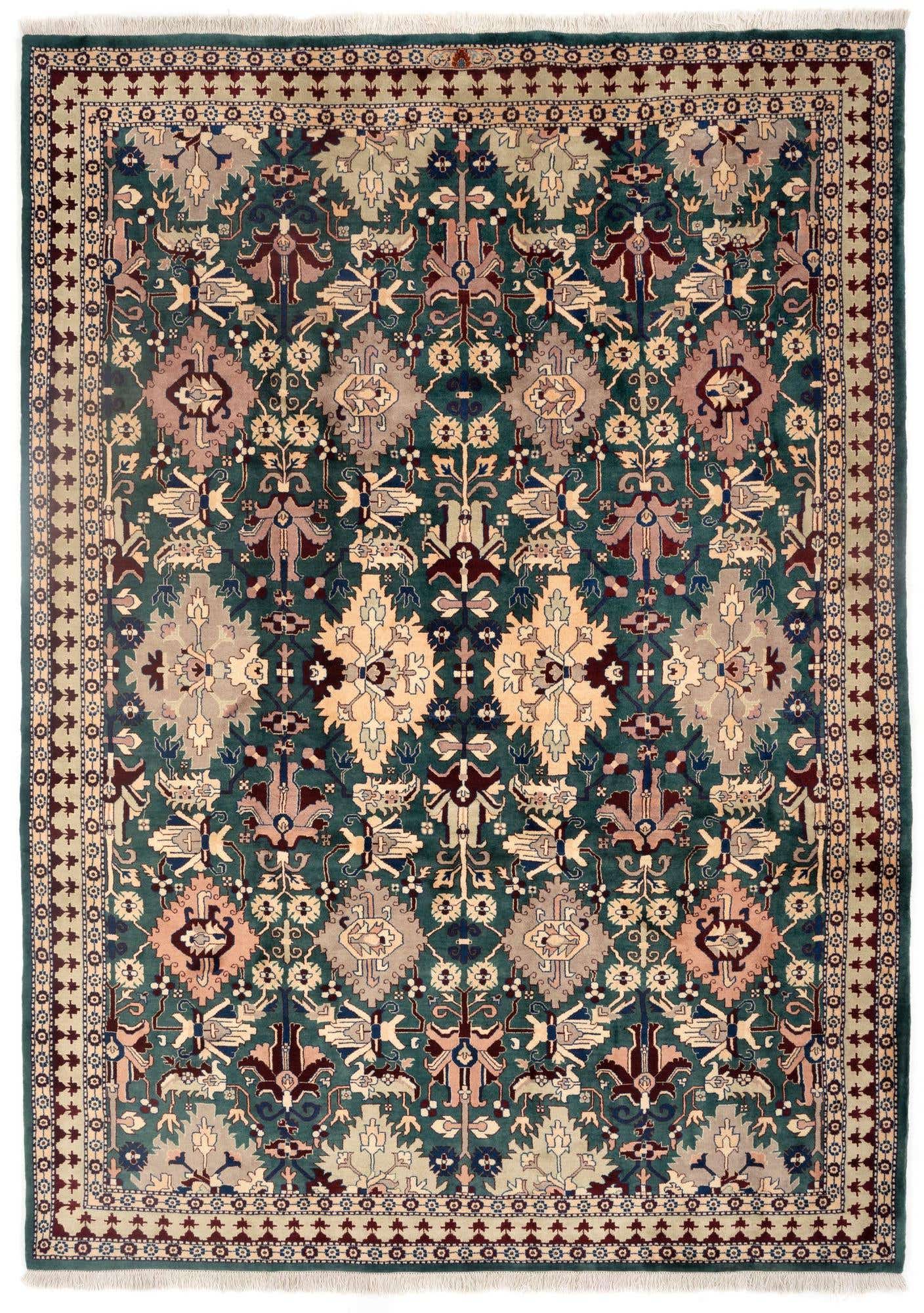 8' 3 x 11' 9 Hand Knotted Indo Tabriz Wool Rug