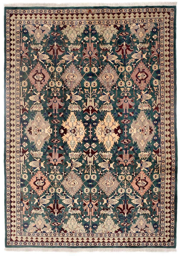 8' 3 x 11' 9 Hand Knotted Indo Tabriz Wool Rug
