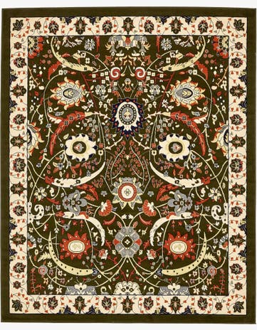 Green Isfahan Design Rug