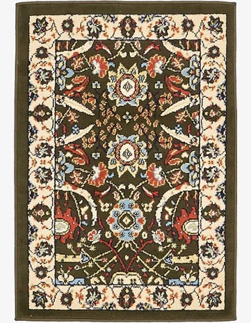 Green Isfahan Design Rug