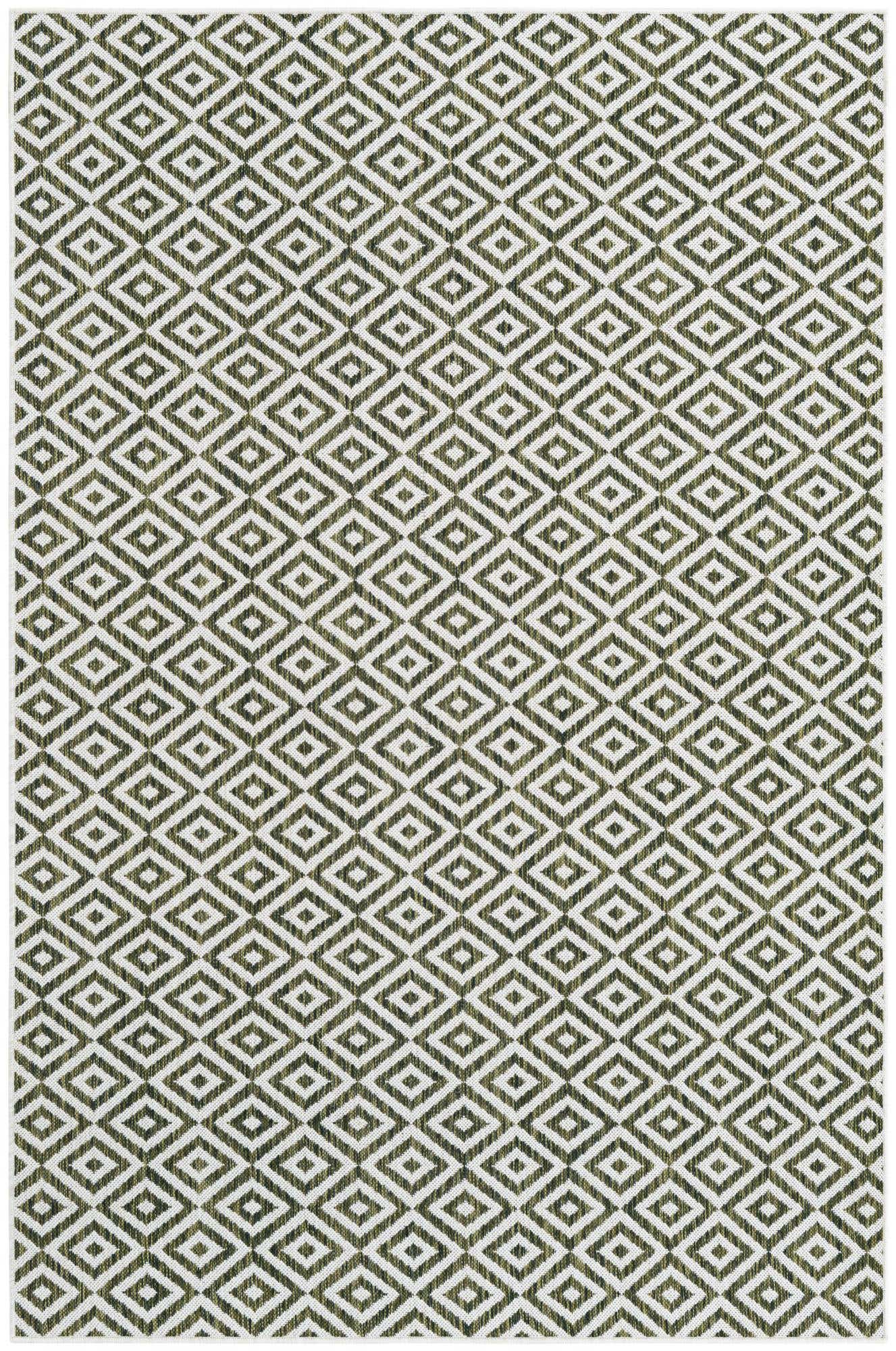 Custom Green Easy-Clean Jill Zarin Indoor / Outdoor Rug