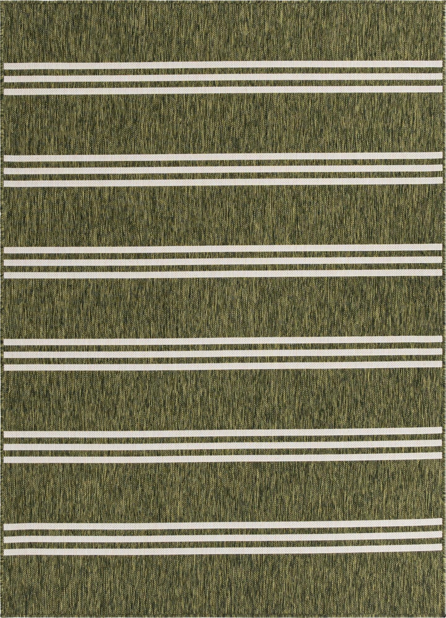 Custom Green  Washable Jill Zarin Indoor / Outdoor Rug