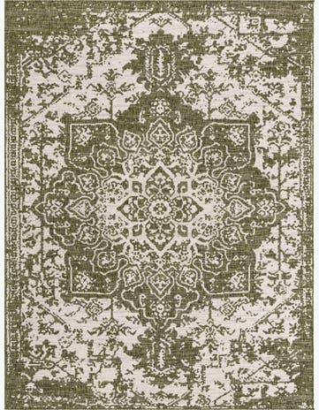 Green Easy-Clean Jill Zarin Dubai Indoor / Outdoor Rug