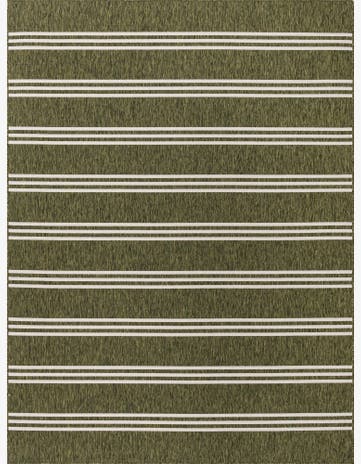 Green Easy-Clean Jill Zarin Anguilla Indoor / Outdoor Rug