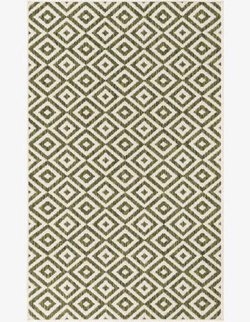 Green Easy-Clean Jill Zarin Costa Rica Indoor / Outdoor Rug