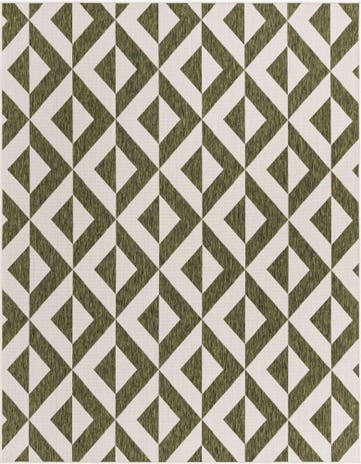 Green Easy-Clean Jill Zarin Napa Indoor / Outdoor Rug