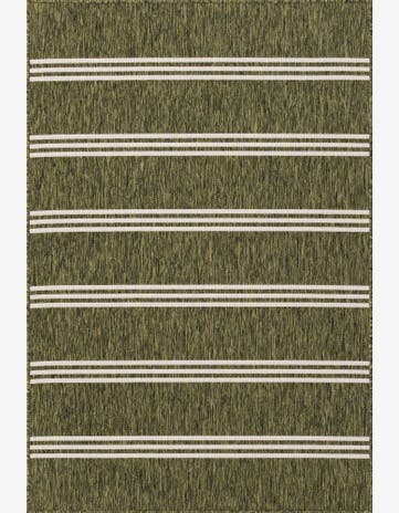 Green Easy-Clean Jill Zarin Anguilla Indoor / Outdoor Rug
