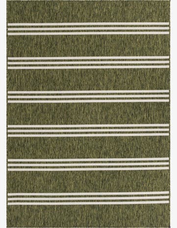 Green Easy-Clean Jill Zarin Anguilla Indoor / Outdoor Rug