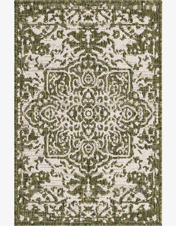 Green Easy-Clean Jill Zarin Dubai Indoor / Outdoor Rug