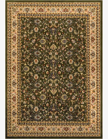 Green Kashan Design Rug