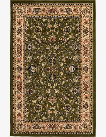 Green Kashan Design Rug