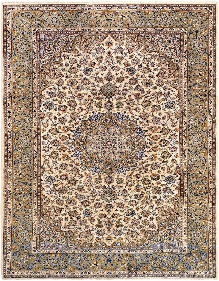 Detail image of 7' 9 x 11' 6 Kashan Wool Rug