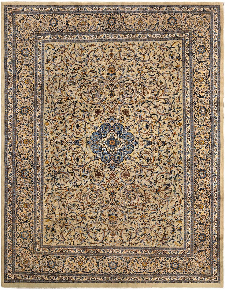 Detail image of 9' 10 x 13' 5 Kashan Wool Rug
