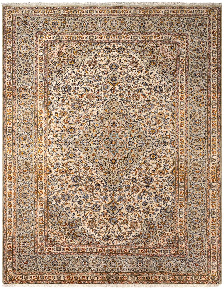 Detail image of 9' 11 x 13' 3 Kashan Wool Rug