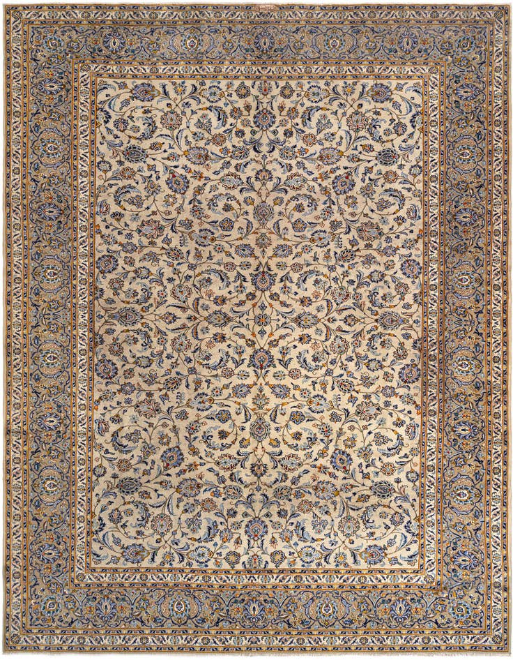 Detail image of 10' 6 x 13' 6 Kashan Wool Rug