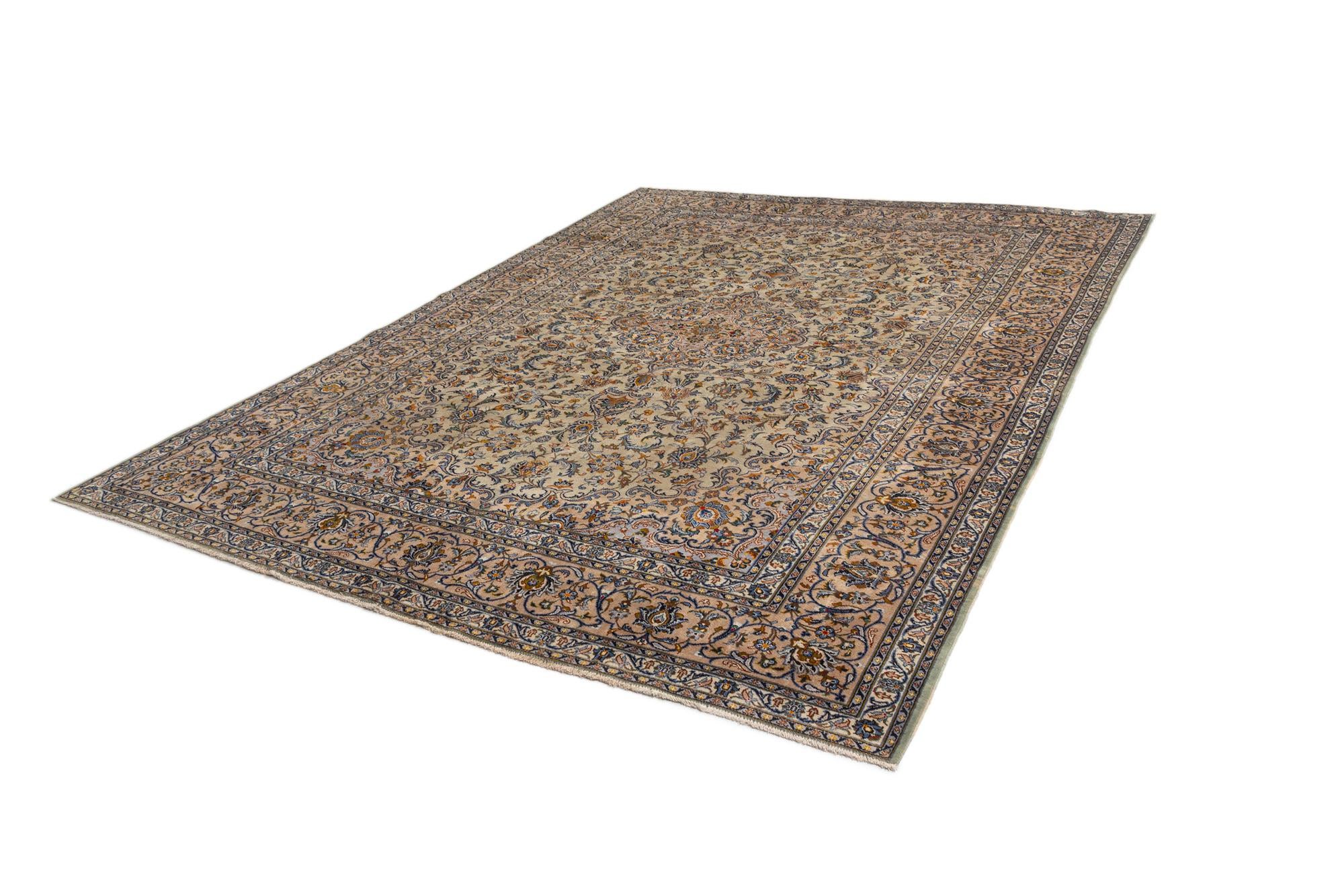9' 9 x 13' 3 Kashan Wool Rug