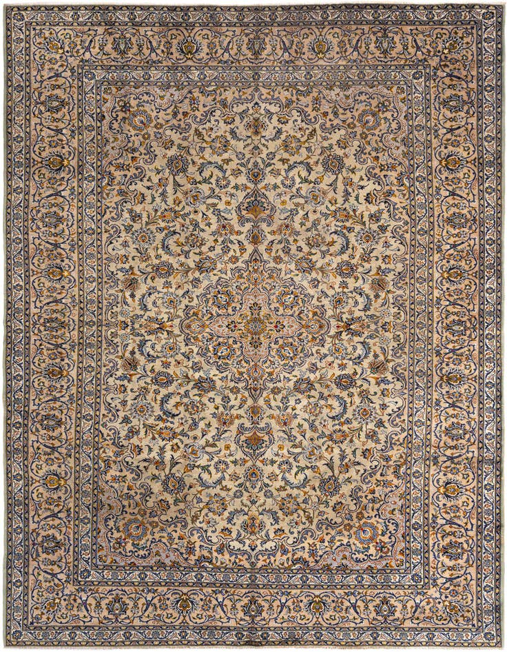 Detail image of 9' 9 x 13' 3 Kashan Wool Rug