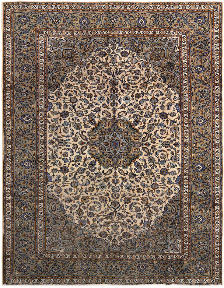 Detail image of 9' 10 x 13' 1 Kashan Wool Rug