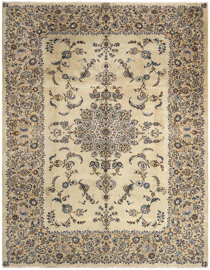 Detail image of 9' 2 x 13' Kashan Wool Rug