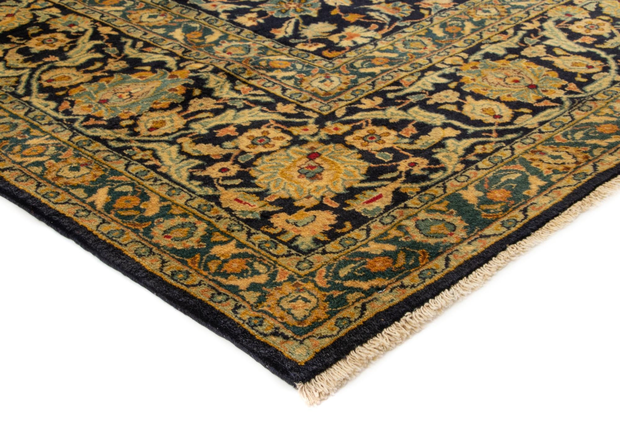 7' 9 x 11' 10 Hand Knotted Kashan Persian Wool Rug