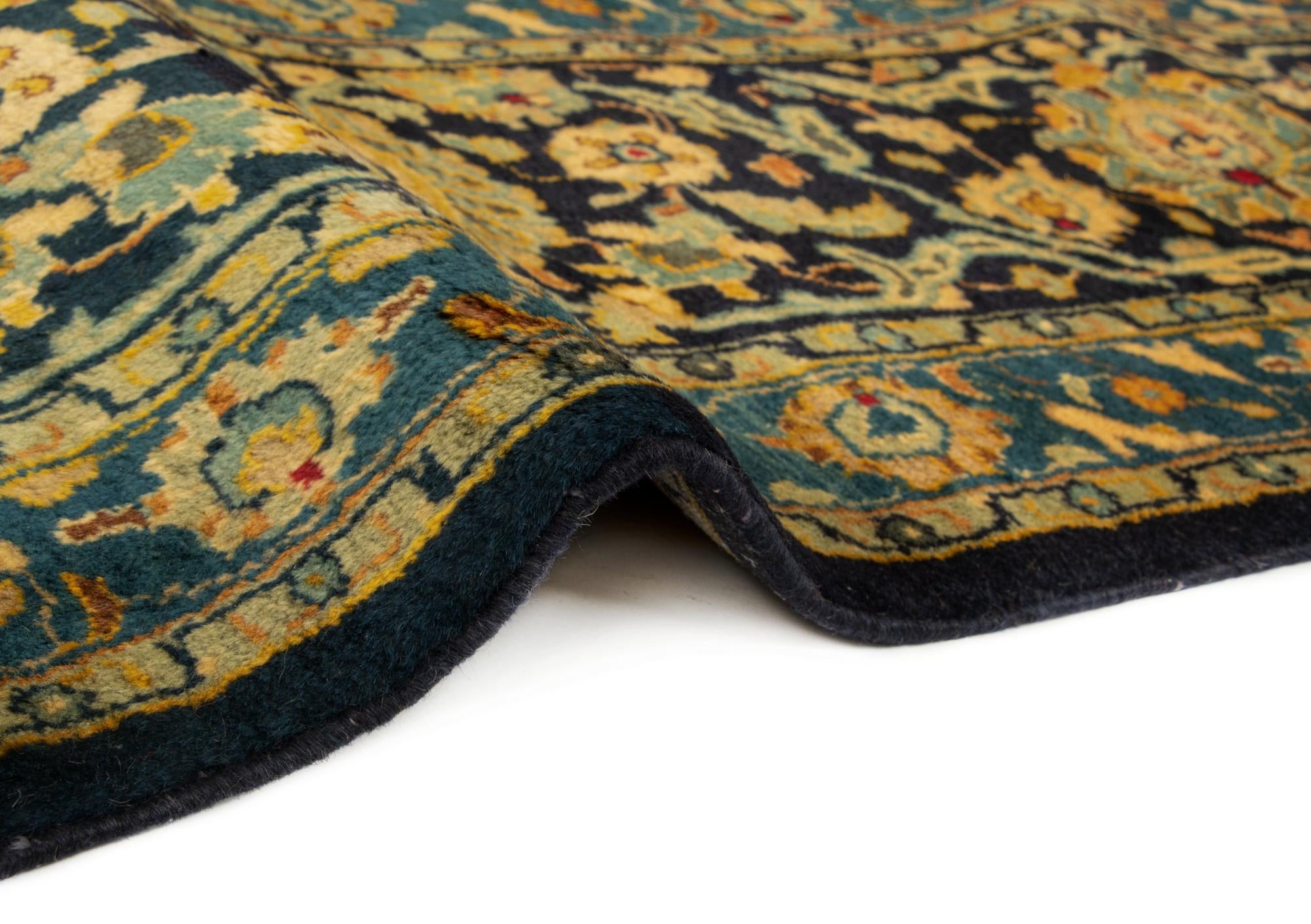 7' 9 x 11' 10 Hand Knotted Kashan Persian Wool Rug