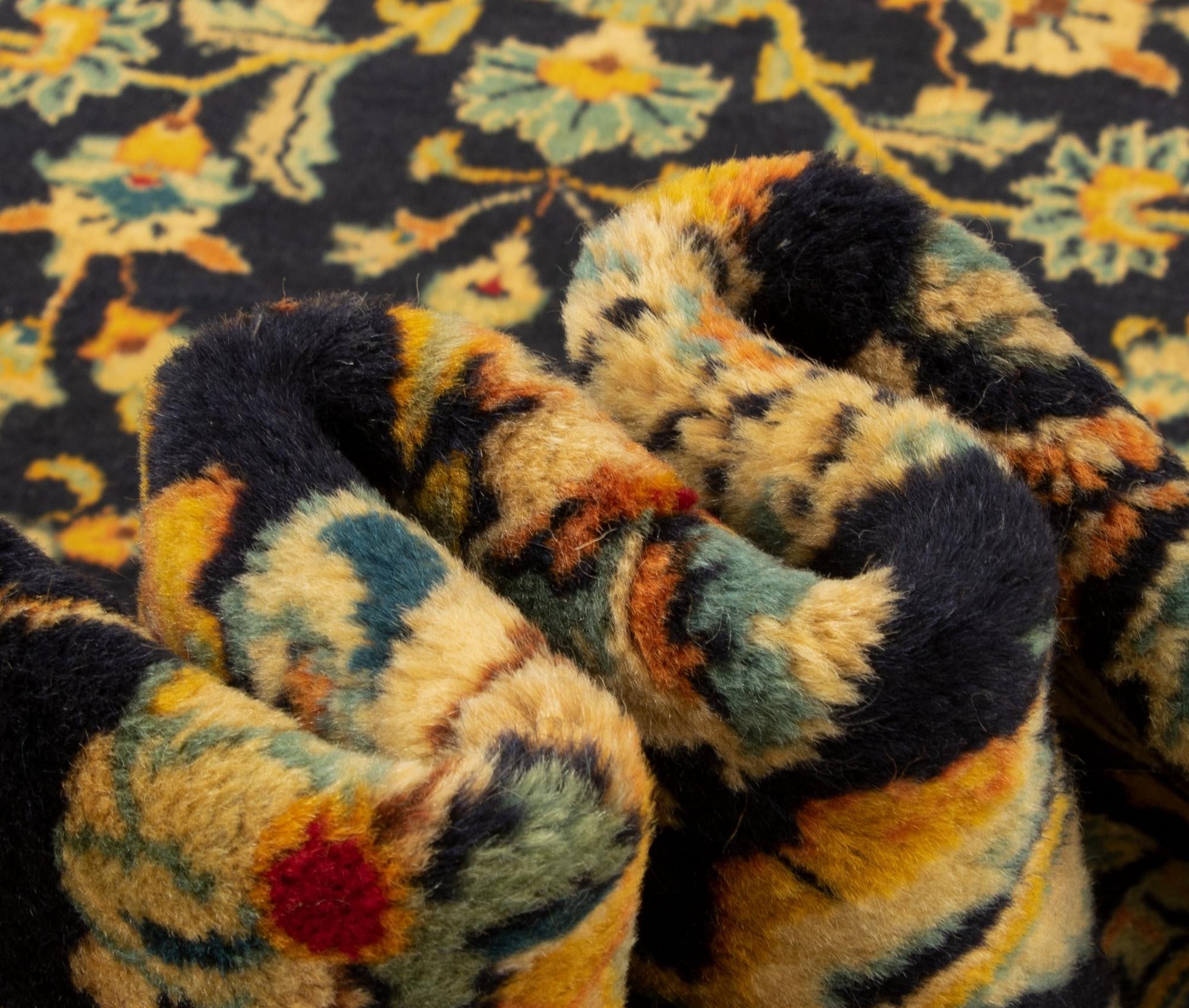 7' 9 x 11' 10 Hand Knotted Kashan Persian Wool Rug