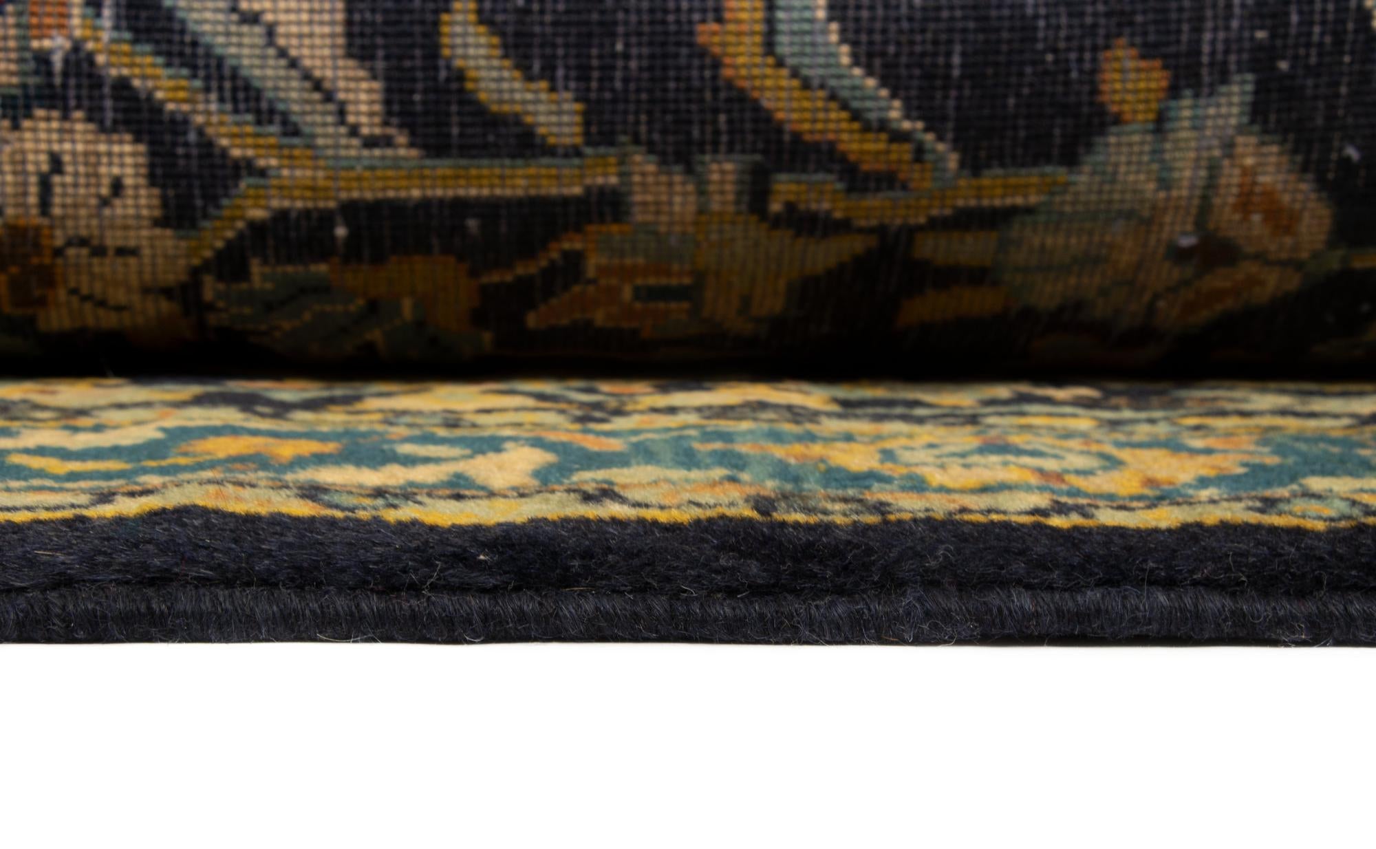 7' 9 x 11' 10 Hand Knotted Kashan Persian Wool Rug