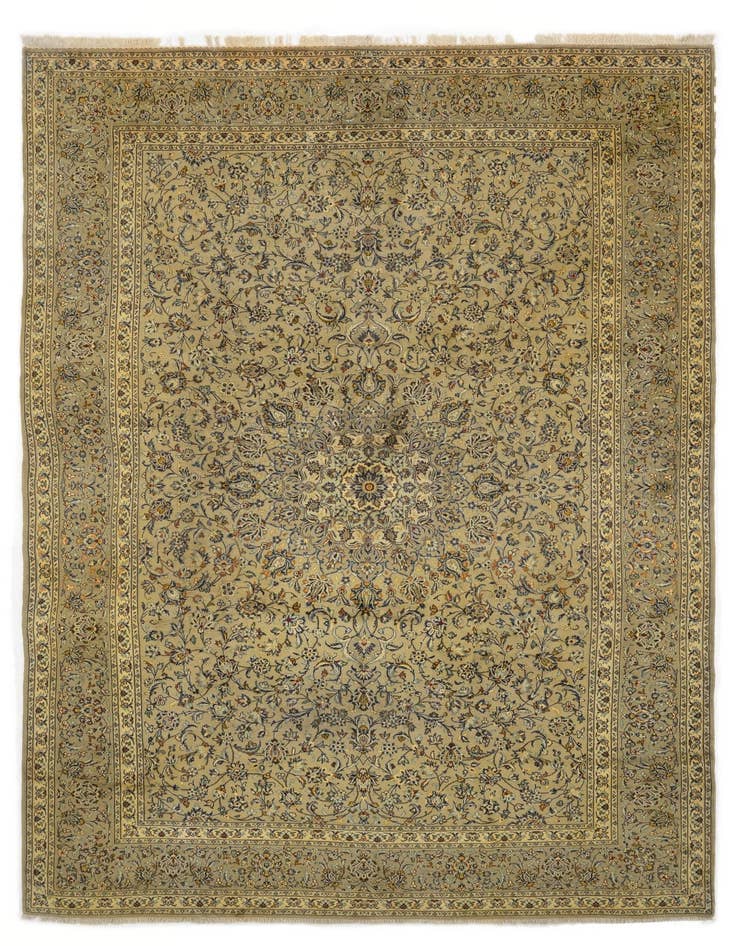 Detail image of 9' 8 x 13' 5 Hand Knotted Kashan Persian Wool Rug