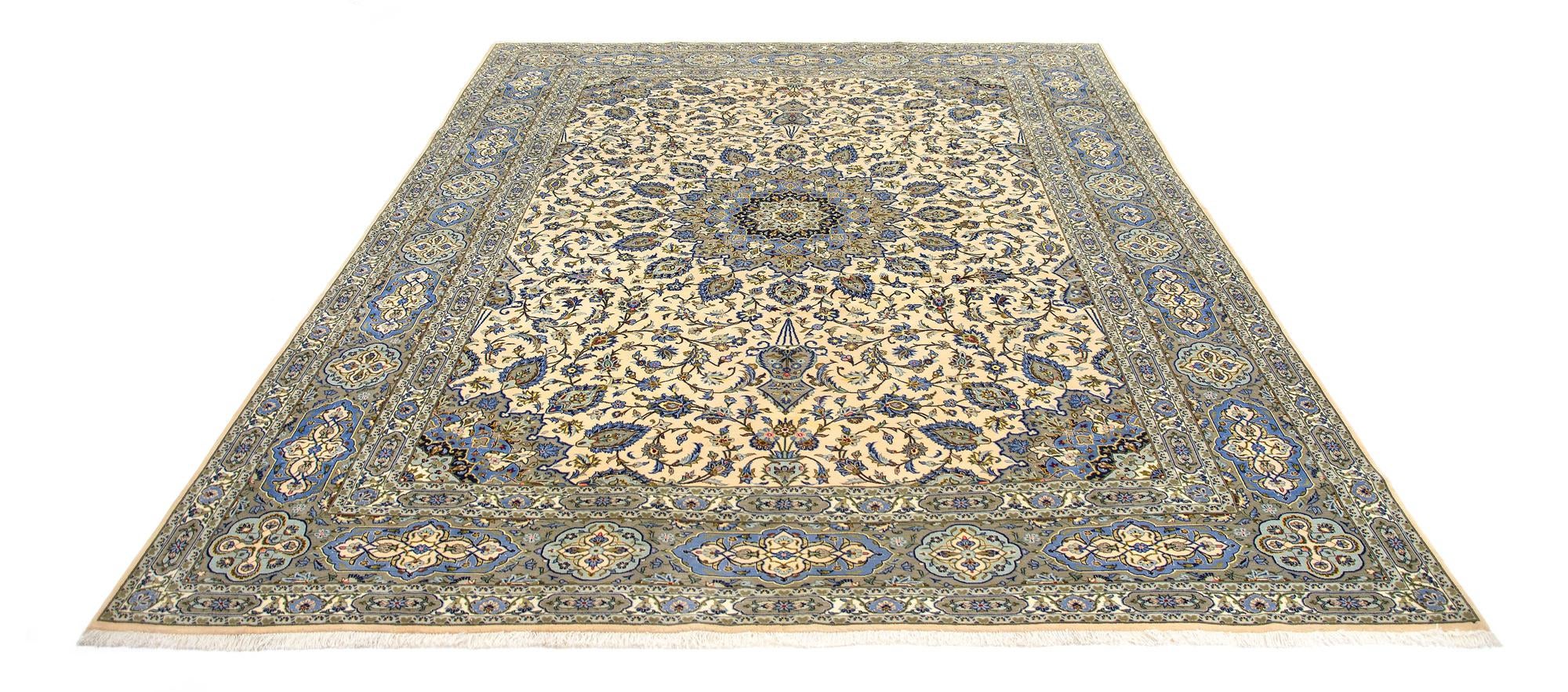9' 8 x 12' 11 Hand Knotted Kashan Persian Wool Rug