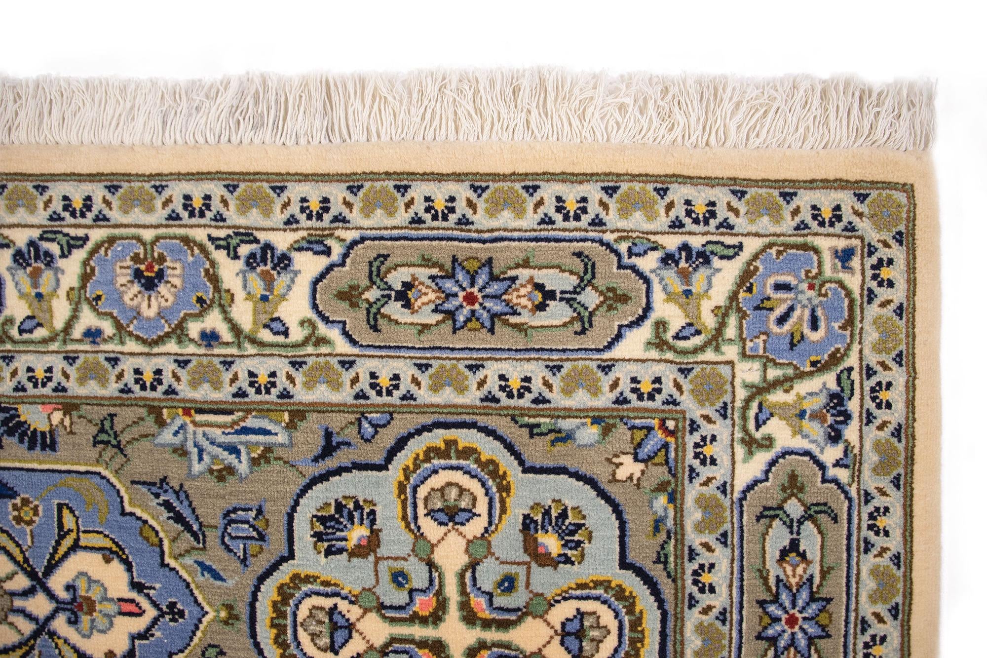 9' 8 x 12' 11 Hand Knotted Kashan Persian Wool Rug