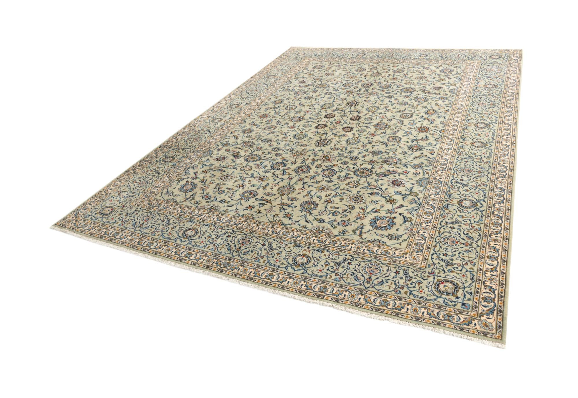9' 8 x 13' 3 Kashan Rug