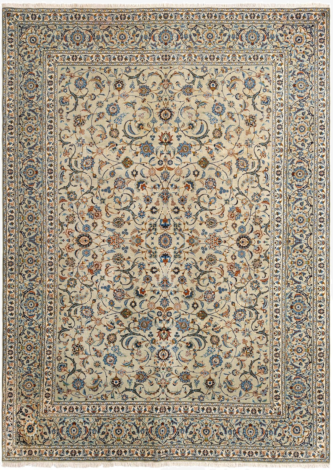 9' 11 x 13' 7 Kashan Wool Rug