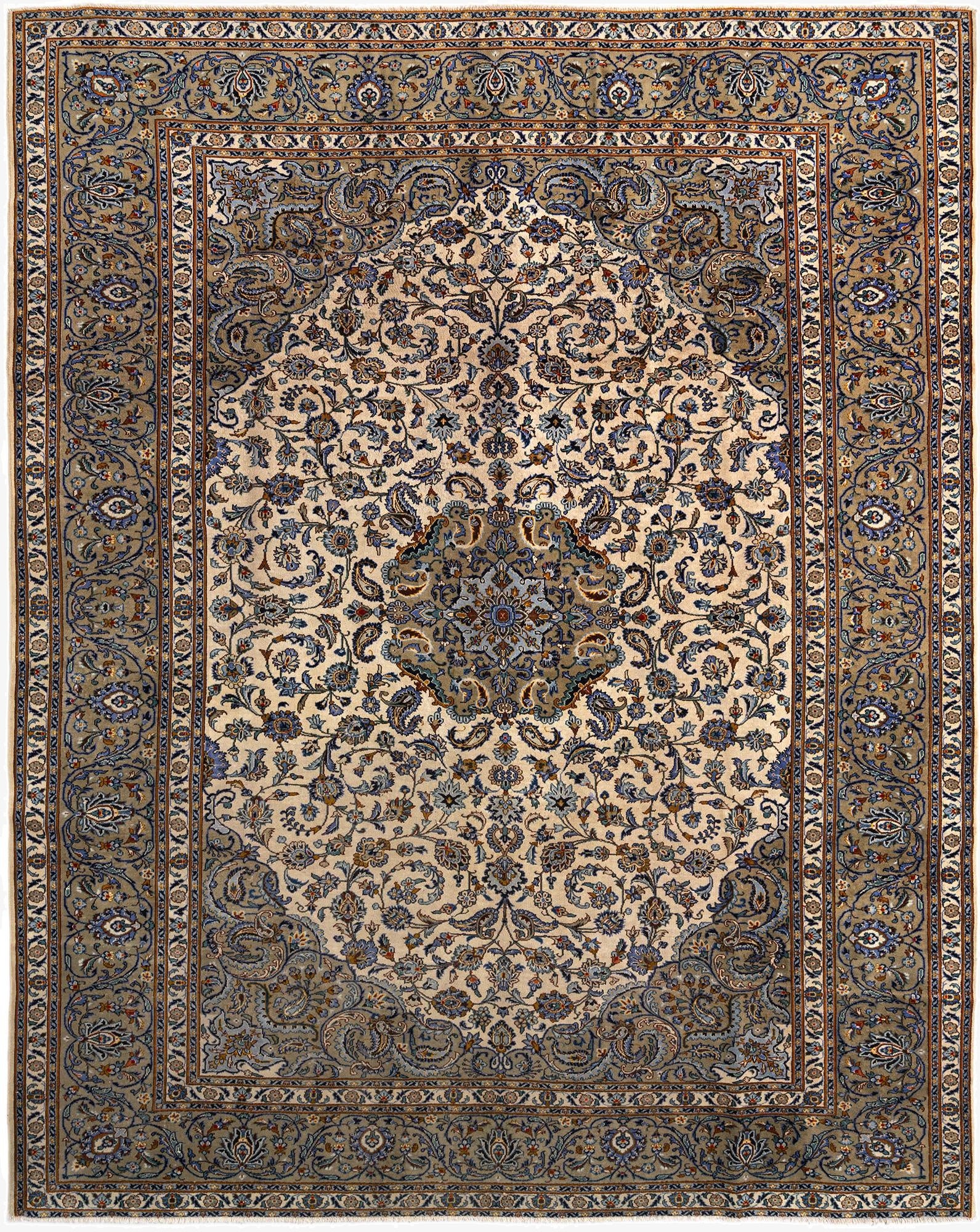9' 10 x 13' 1 Kashan Wool Rug