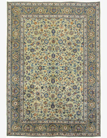 9' 5 x 13' 3 Hand Knotted Kashan Persian Rug