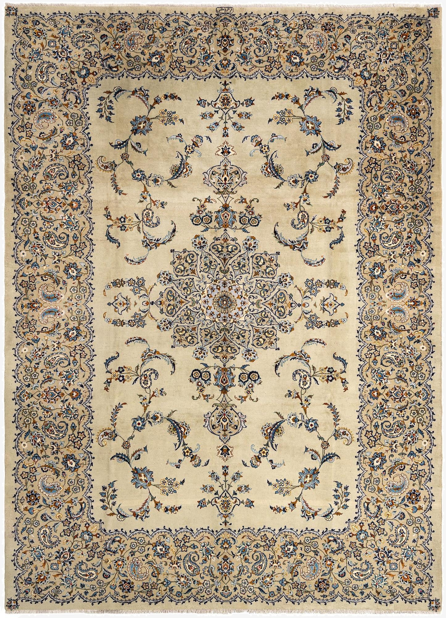 9' 2 x 13' Kashan Wool Rug