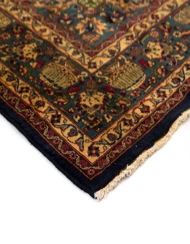 Detail image of 9' 4 x 12' 7 Hand Knotted Kashmar Persian Wool Rug