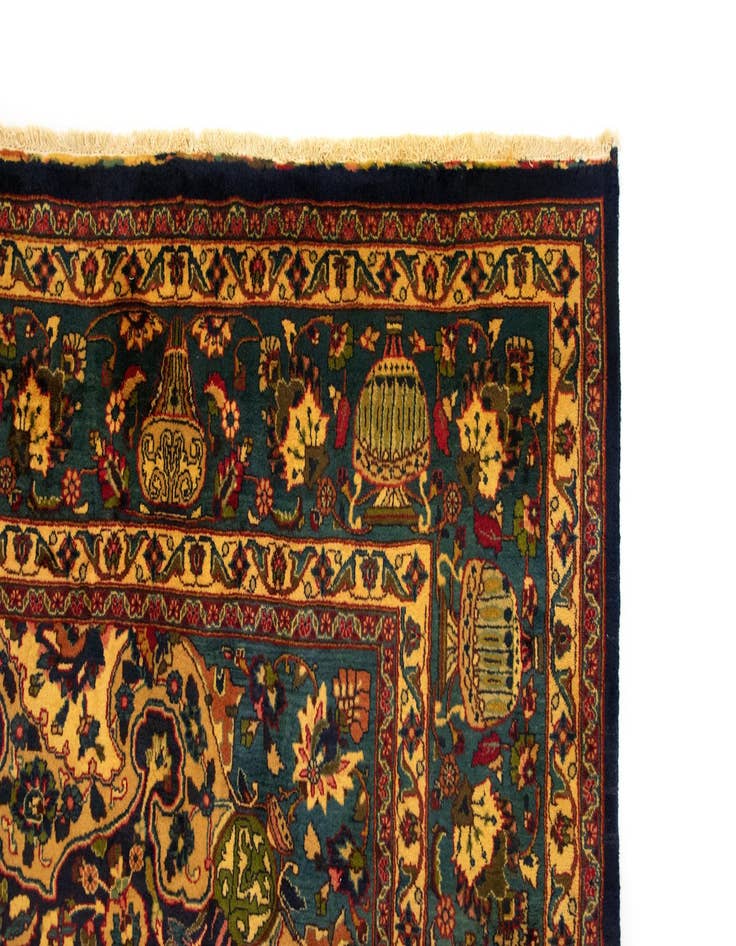 Detail image of 9' 4 x 12' 7 Hand Knotted Kashmar Persian Wool Rug