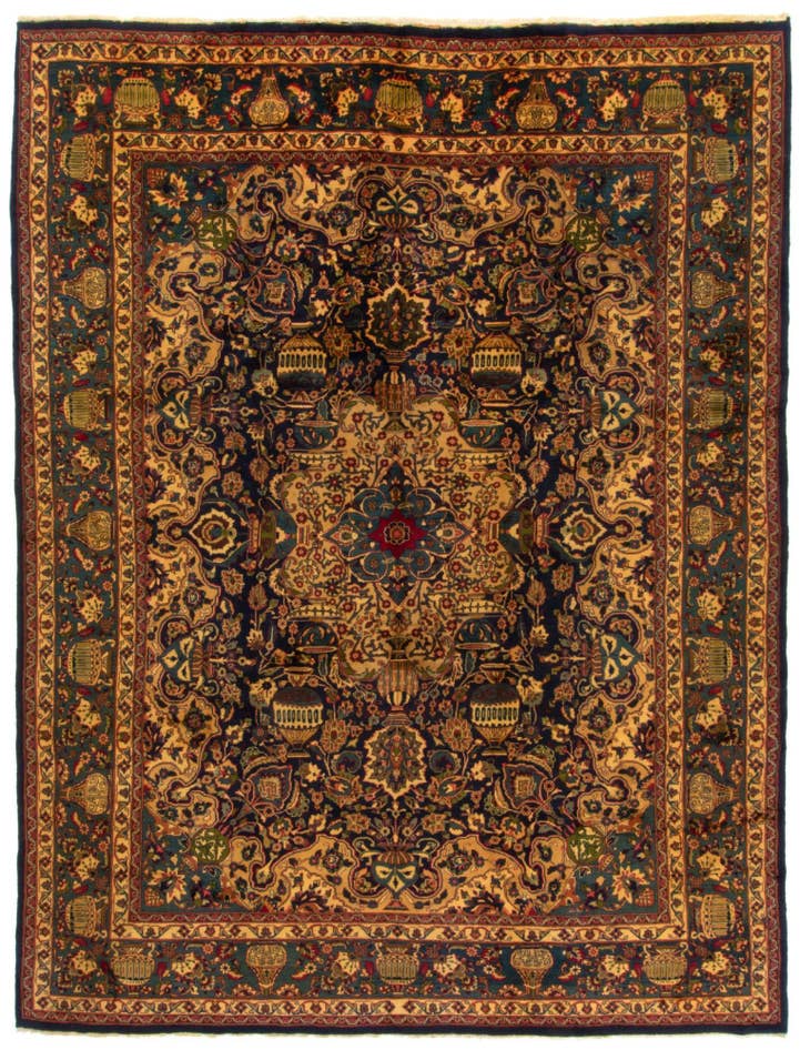 Detail image of 9' 4 x 12' 7 Hand Knotted Kashmar Persian Wool Rug