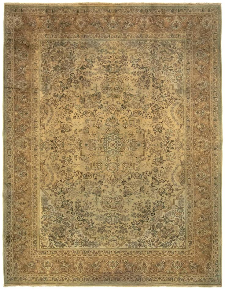 Detail image of 8' 4 x 11' 5 Hand Knotted Kashmar Persian Wool Rug