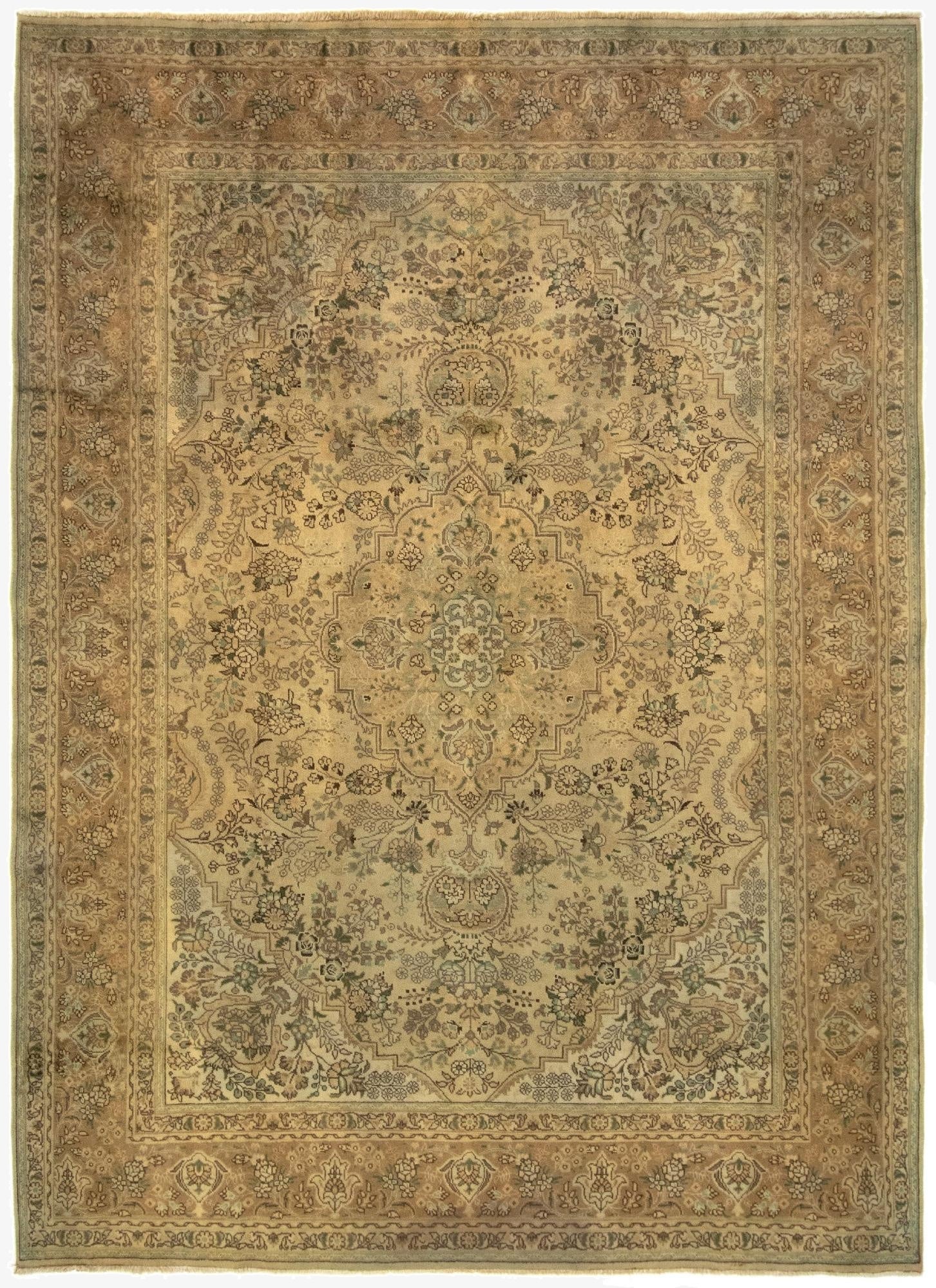 8' 4 x 11' 5  Hand Knotted Kashmar Persian Wool Rug